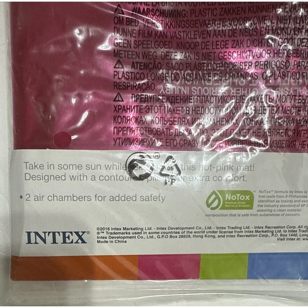 Intex Mat Pool Inflatable Float‎ Pink Transparent 72